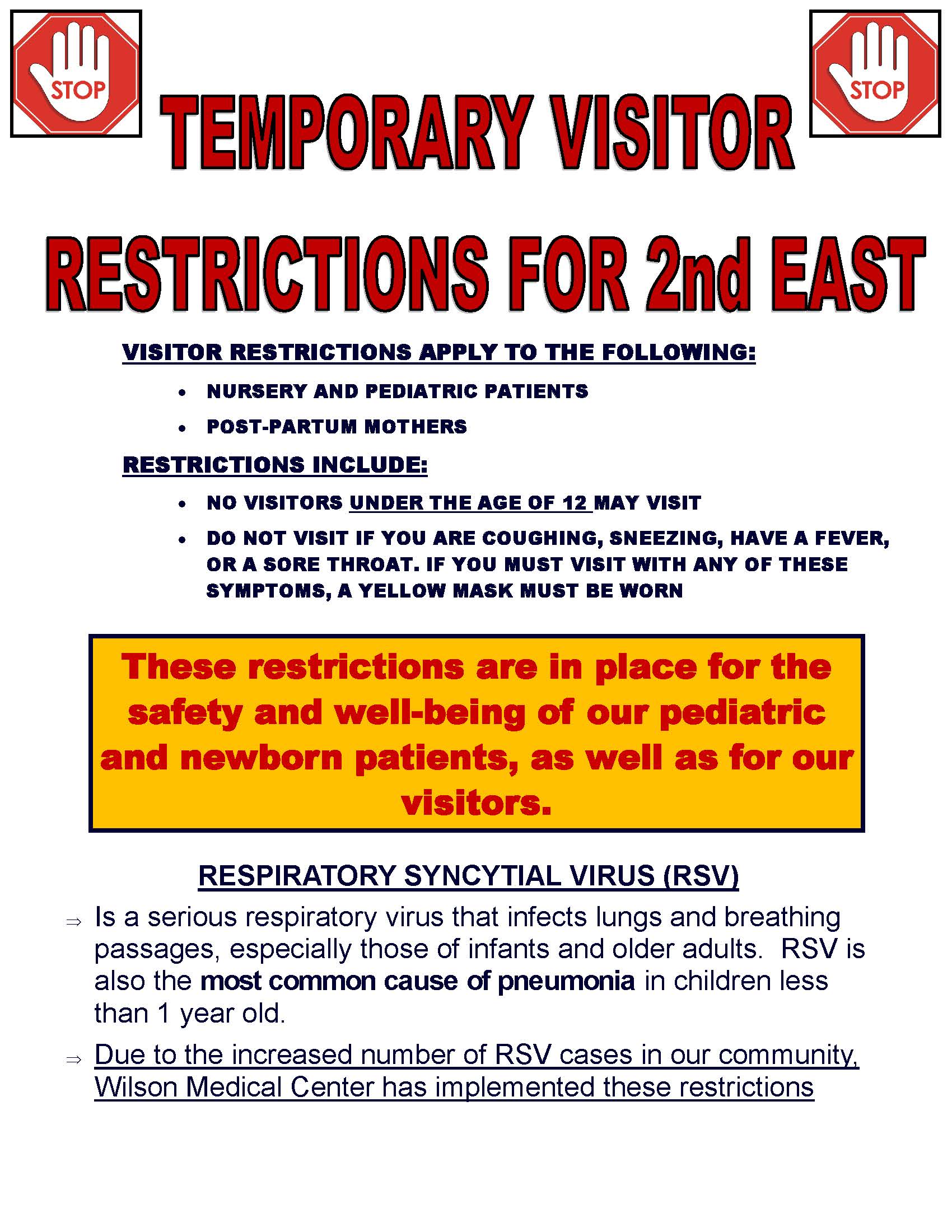 visitor restriction